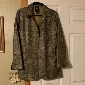 Vintage Dollhouse Snake Print Raincoat